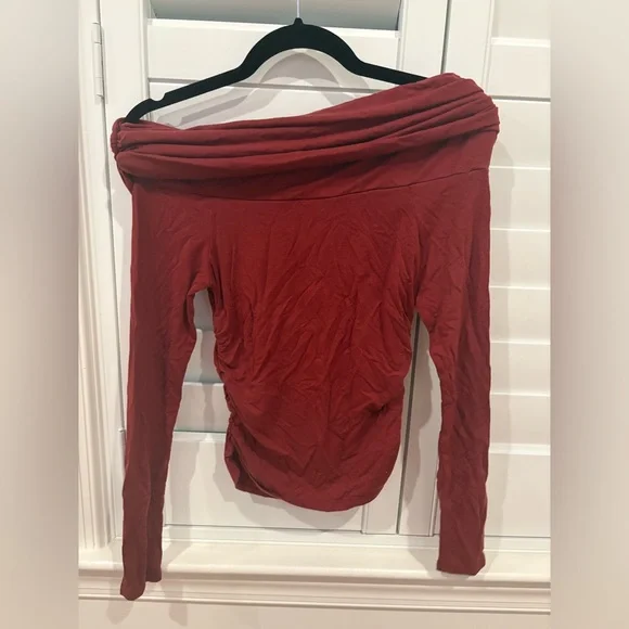 Reformation Florentina Off Shoulder Long Sleeve Top - Picture 5 of 5